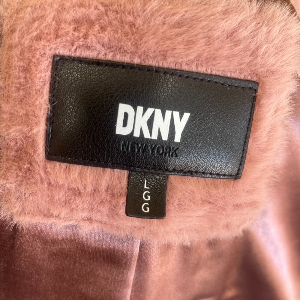 NWT Ladies Sz Large DKNY Plush Pink Outerwear/Coat - Picture 5 of 16